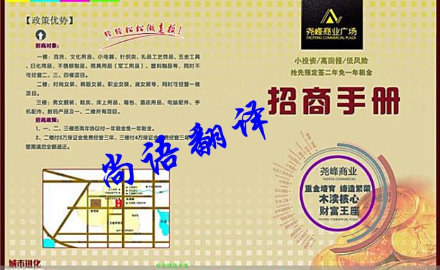 招商手冊翻譯 招商手冊翻譯